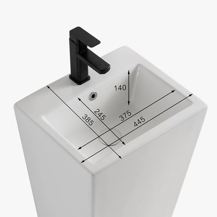pedestal sink with faucet