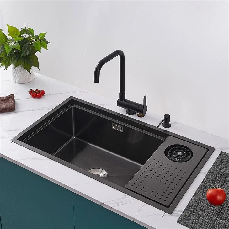 Lavello da cucina ad incasso nero